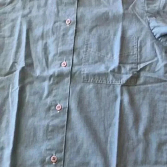 Vintage Girl Scouts Button Down Shirt Size 8 Short Sleeve Blue - Picture 3 of 5